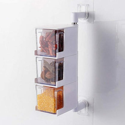 Layers Sticking Rotary Seasoning Kitchen Organizor
