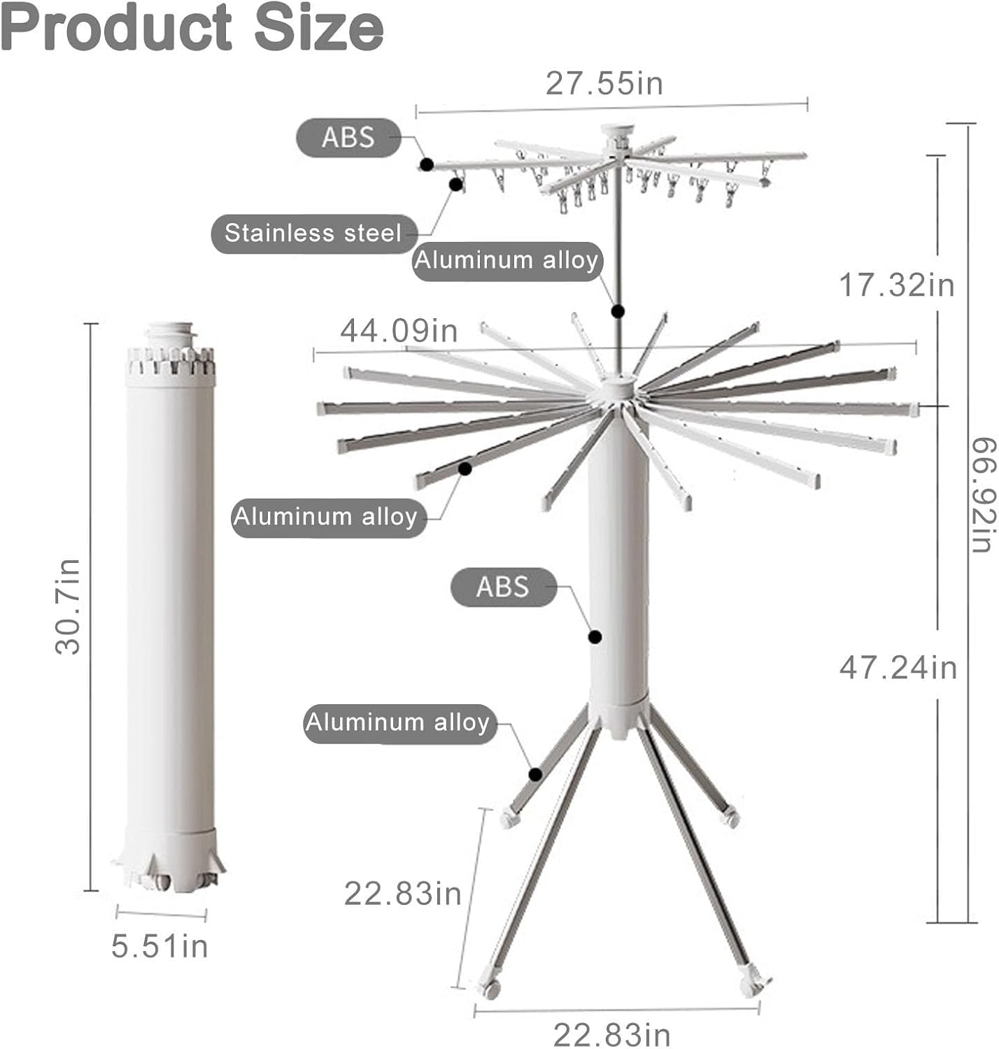 Foldable Clothes Drying Rack (منشر ملابس قابل للطي)