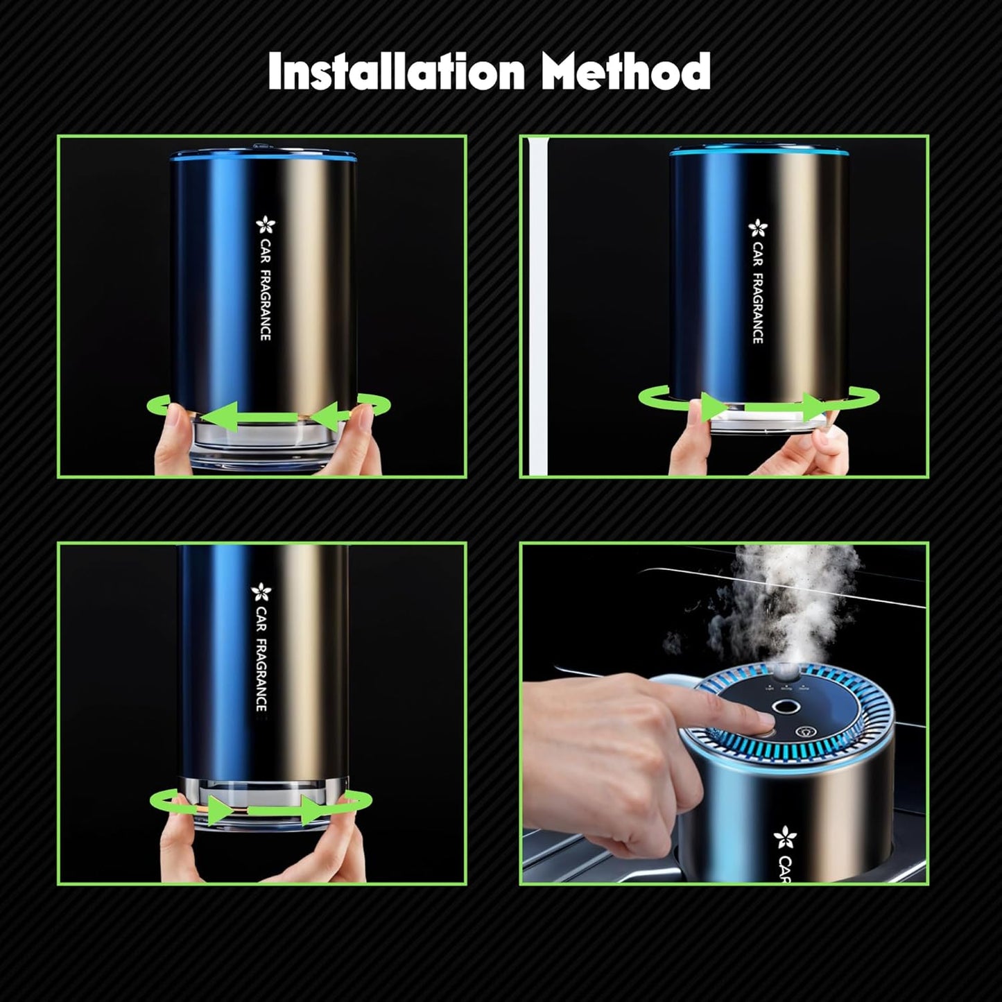 Projection Car Aroma Diffuser (معطر هواء السيارة مع خاصية العرض الضوئي)