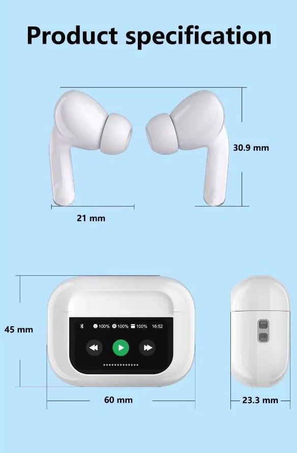LED Display Earbuds (سماعات أذن بشاشة LED)