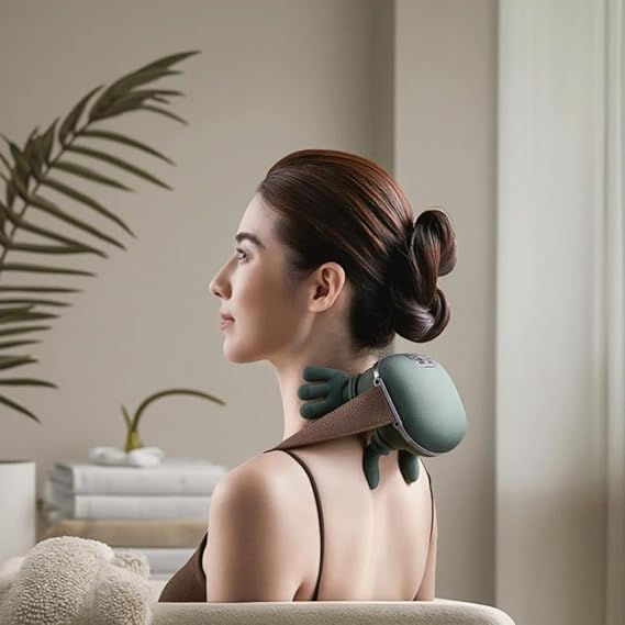 Portable, Bionic Heated Neck And Back Massager (جهاز تدليك الرقبة والظهر الحيوي المحمول مع حرارة)